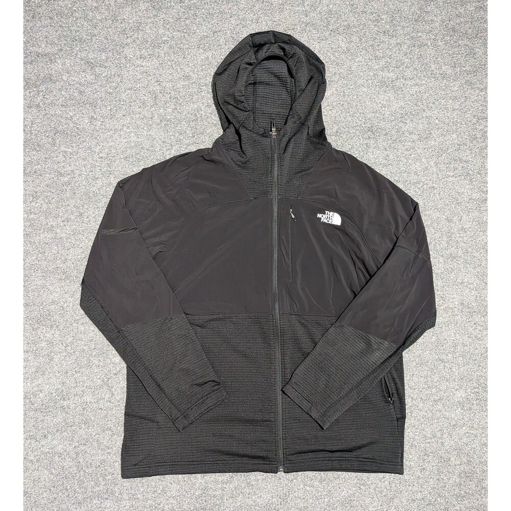 The North Face Hoodie Mens XXL Progressor Polartec Power Grid Fleece Black